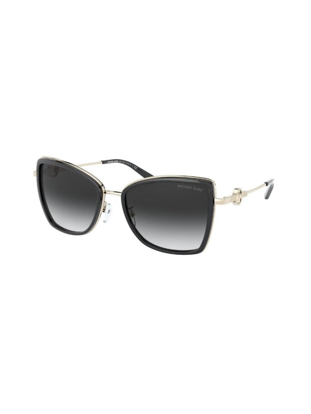 New Michael Kors Women's Sunglasses Gold Butterfly Grey Lens Metal Frame MK1067B